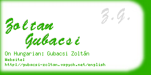 zoltan gubacsi business card